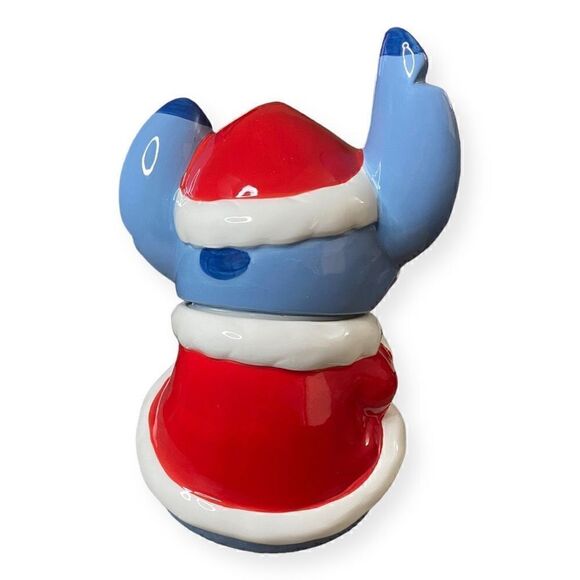 Disney Holiday Stitch Christmas Cookie Jar Stitch from Lilo & Stitch New (c) - Picture 5 of 9